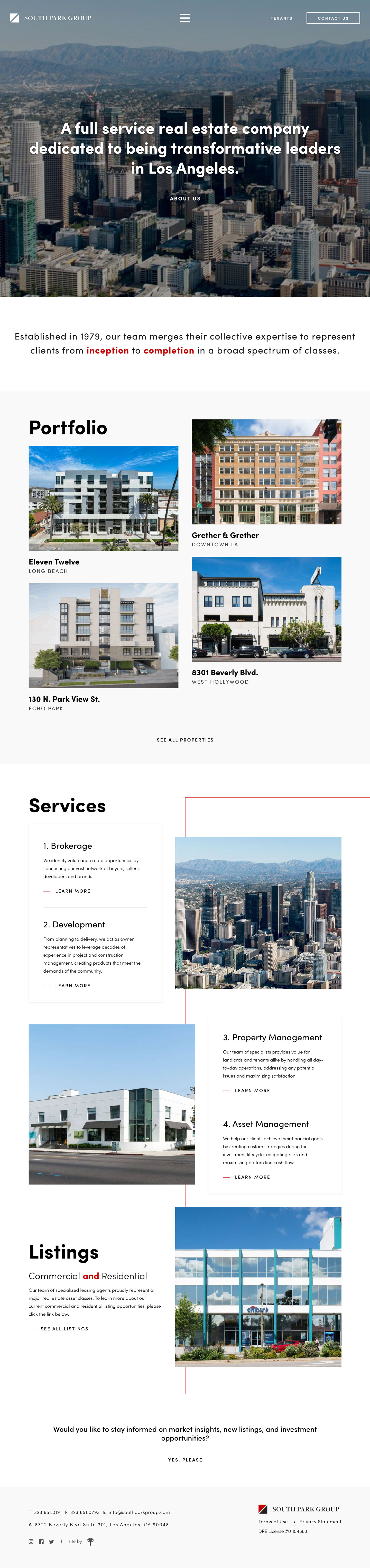 South Park Group website screenshot